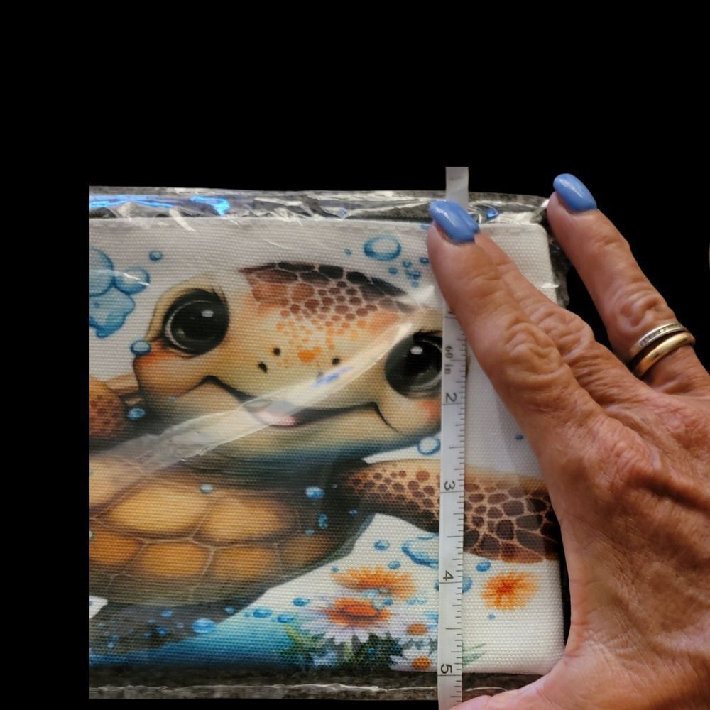 Cute Turtle Print Cosmetic Bag - Picture 3 of 4